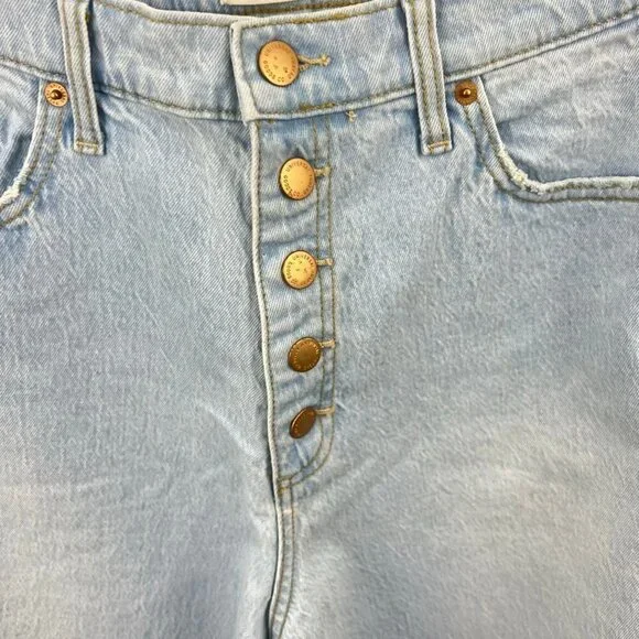 Universal Thread Vintage Straight Stretch Button Fly Jeans Size 14 Ankle Length - Picture 6 of 13